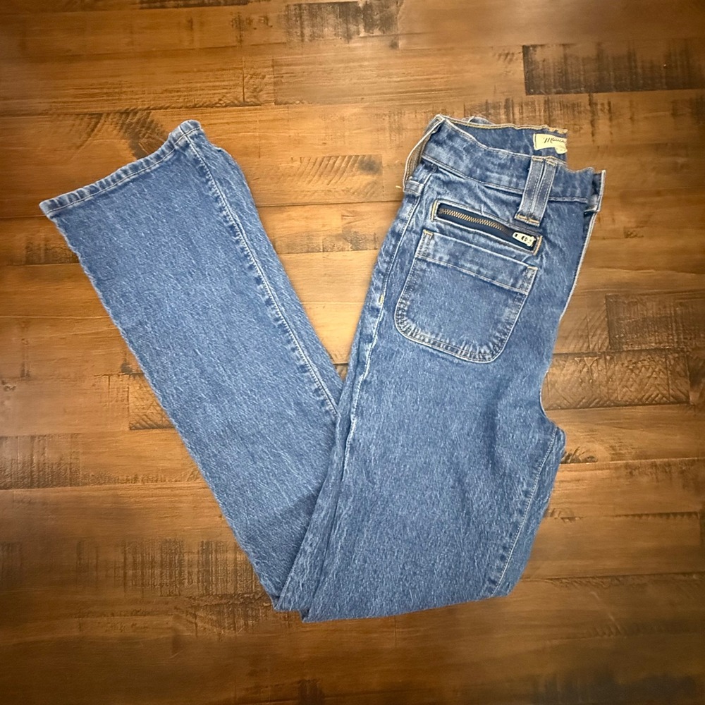 Madewell Womens The Perfect Vintage Flare Jeans Pockets Blue Denim Size 24